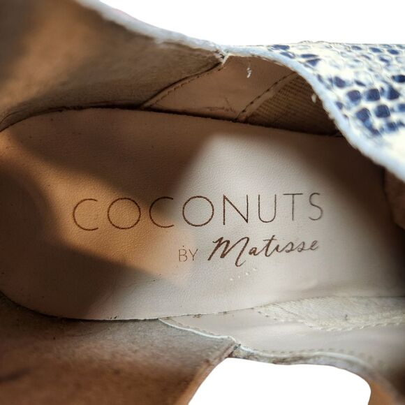 Anthro Coconuts By Matisse Pronto Snakeskin Ankle Boots D'Orsay Cream Black 6.5 - Picture 13 of 15